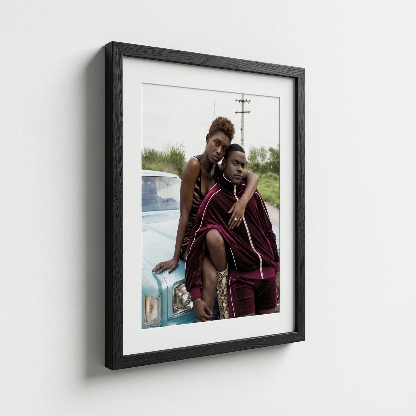 Queen and Slim Movie Poster - Wooden Framed Canvas