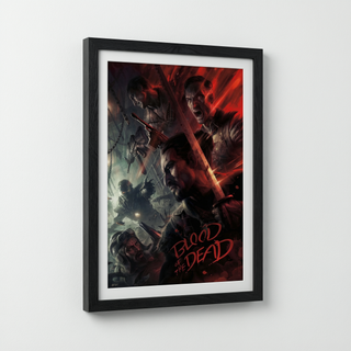 Blood of the Dead Poster - Wooden Framed Canvas