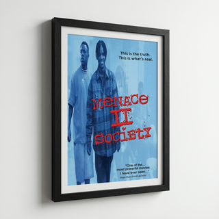 Menace II Society Movie Poster - Wooden Framed Canvas