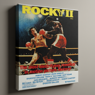 Rocky II Vintage Movie Poster - Stretched Canvas