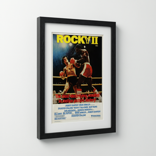 Rocky II Vintage Movie Poster - Wooden Framed Canvas