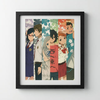 Anohana Floral Cast Poster