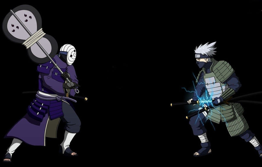 Naruto Kakashi vs Obito Battle