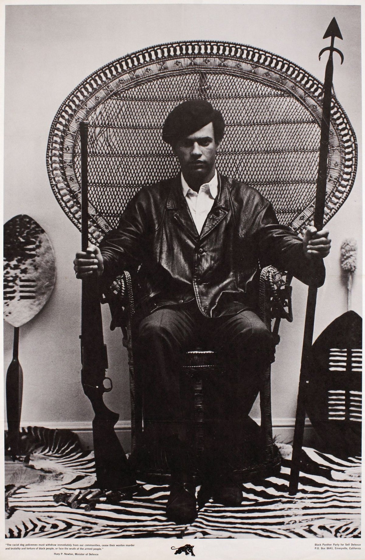 Huey Newton Black Panther Poster