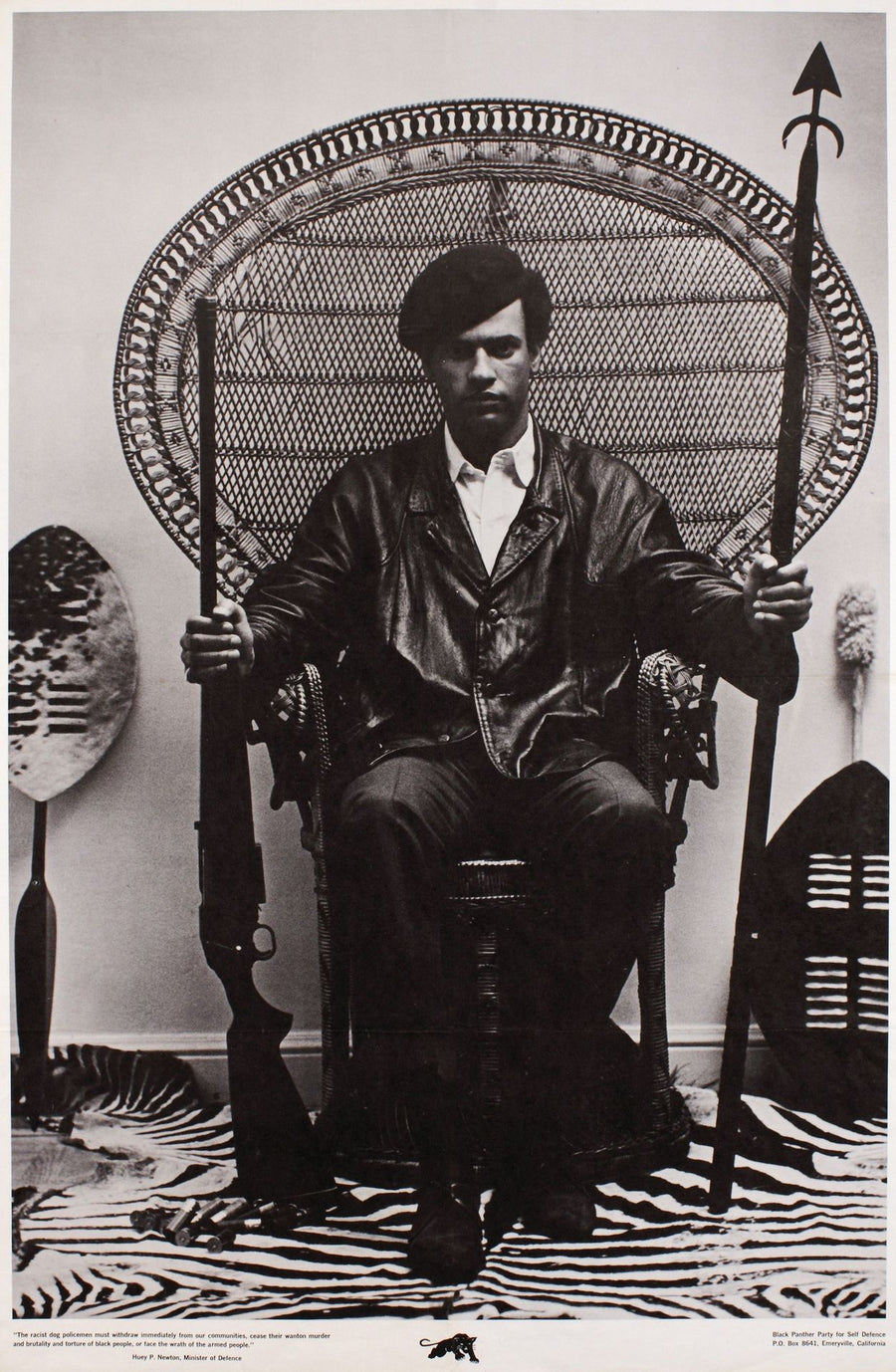 Huey Newton Black Panther Poster