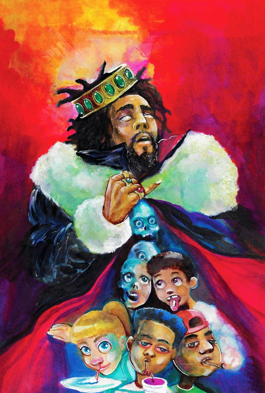 Regal King Vibrant Art Poster