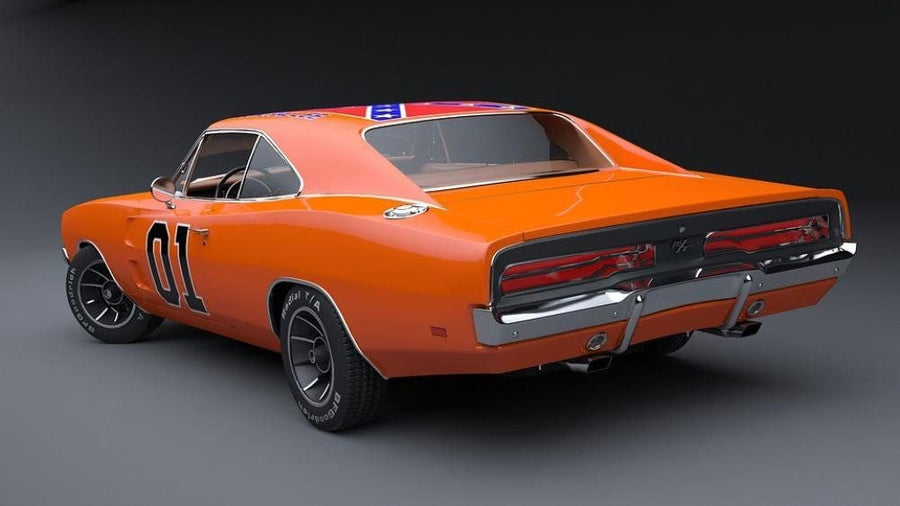 General Lee Classic Muscle Car Poster