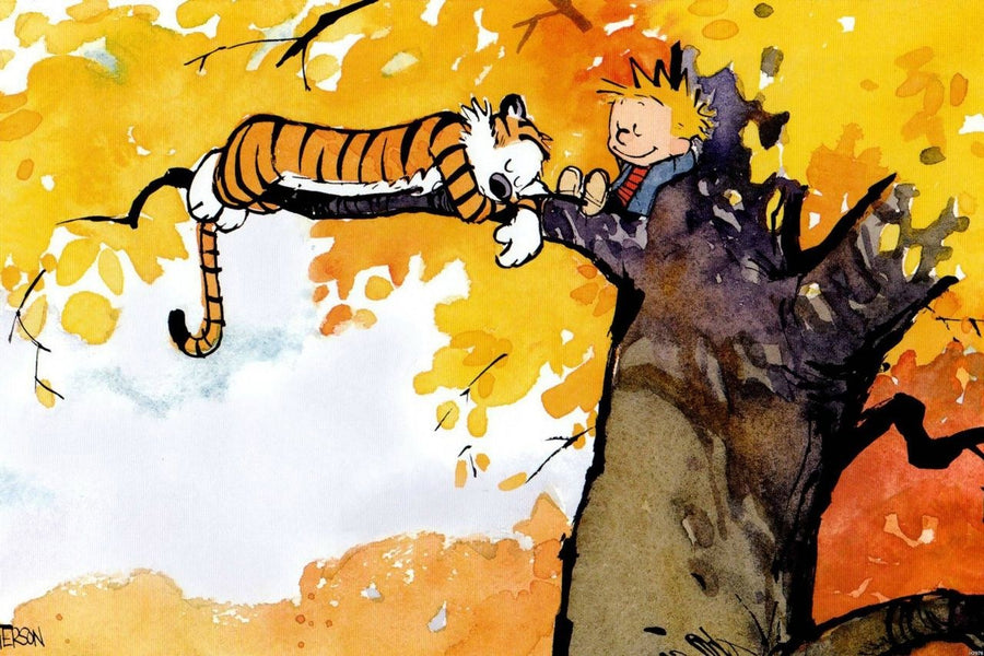 Calvin and Hobbes Autumn Tree Art