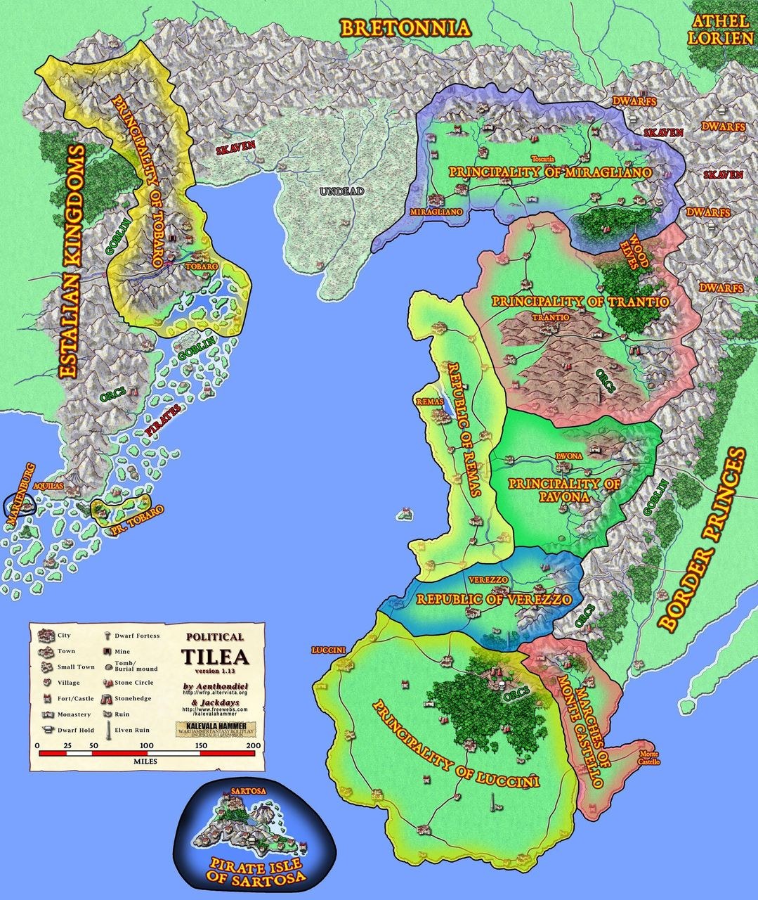Warhammer Fantasy Political Tilea Map