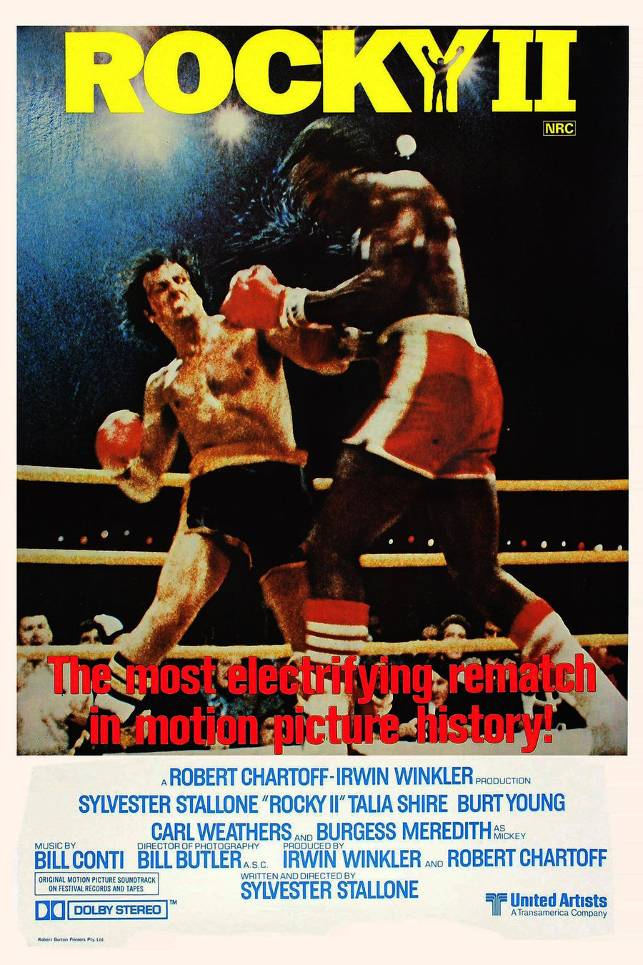 Rocky II Vintage Movie Poster