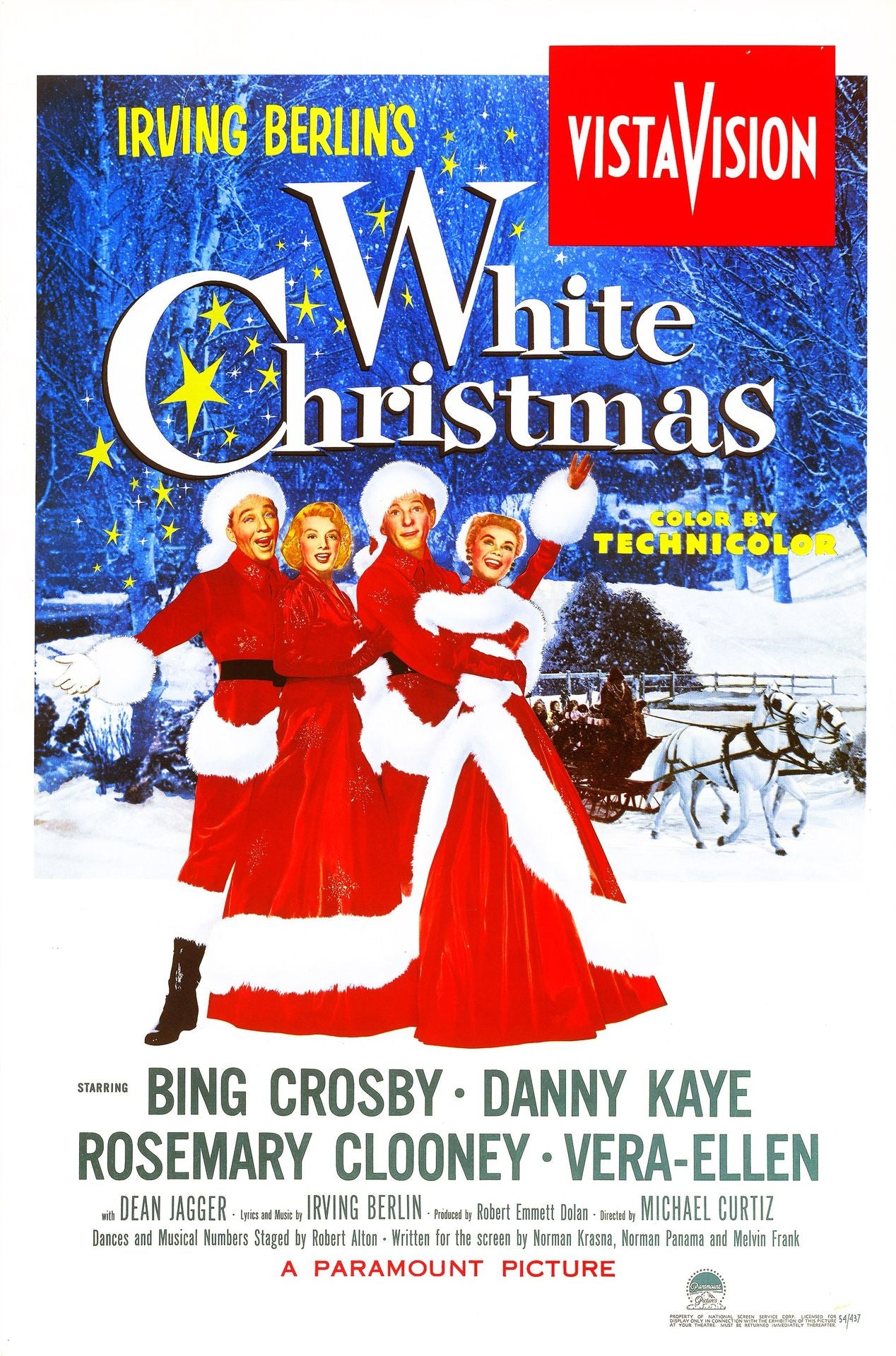 White Christmas Vintage Movie Poster