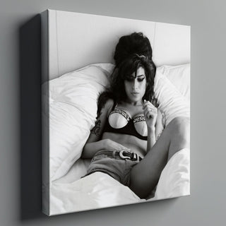 Amy Winehouse Black and White Portrait