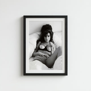 Amy Winehouse Black and White Portrait