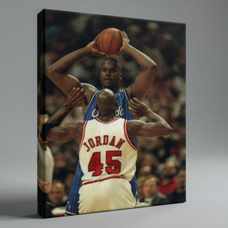 Jordan vs Shaq NBA Legends Poster