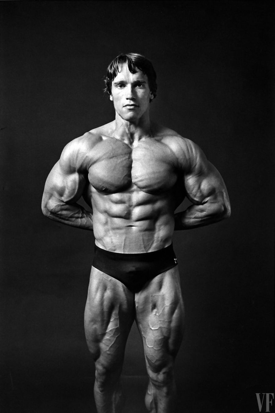 Young Arnold Schwarzenegger Muscle Portrait