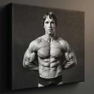 Young Arnold Schwarzenegger Muscle Portrait