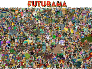 Futurama Complete Character Collage Poster