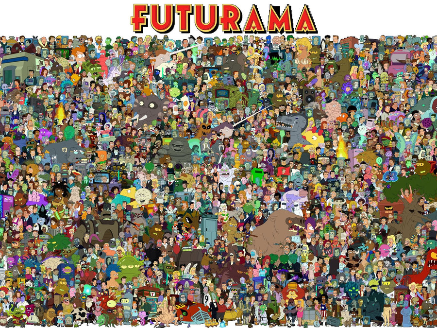 Futurama Complete Character Collage Poster