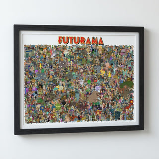 Futurama Complete Character Collage Poster