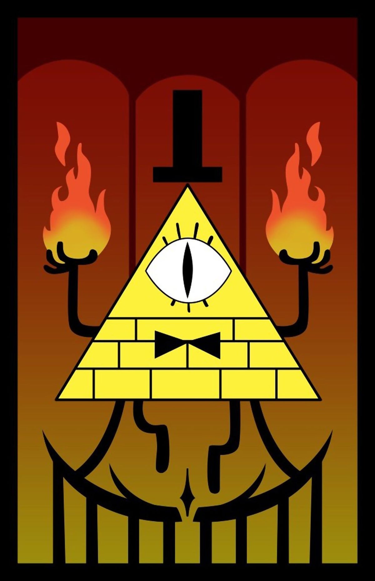 Bill Cipher Gravity Falls Poster