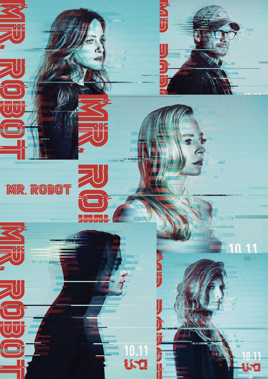 Mr. Robot Glitch Style Poster