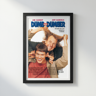 Dumb and Dumber Movie Poster - Wooden Framed Canvas