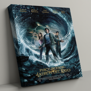 Percy Jackson Lightning Thief Poster - Stretched Canvas