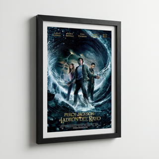 Percy Jackson Lightning Thief Poster - Wooden Framed Canvas