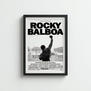 Rocky Balboa Classic Movie Poster - Wooden Framed Canvas