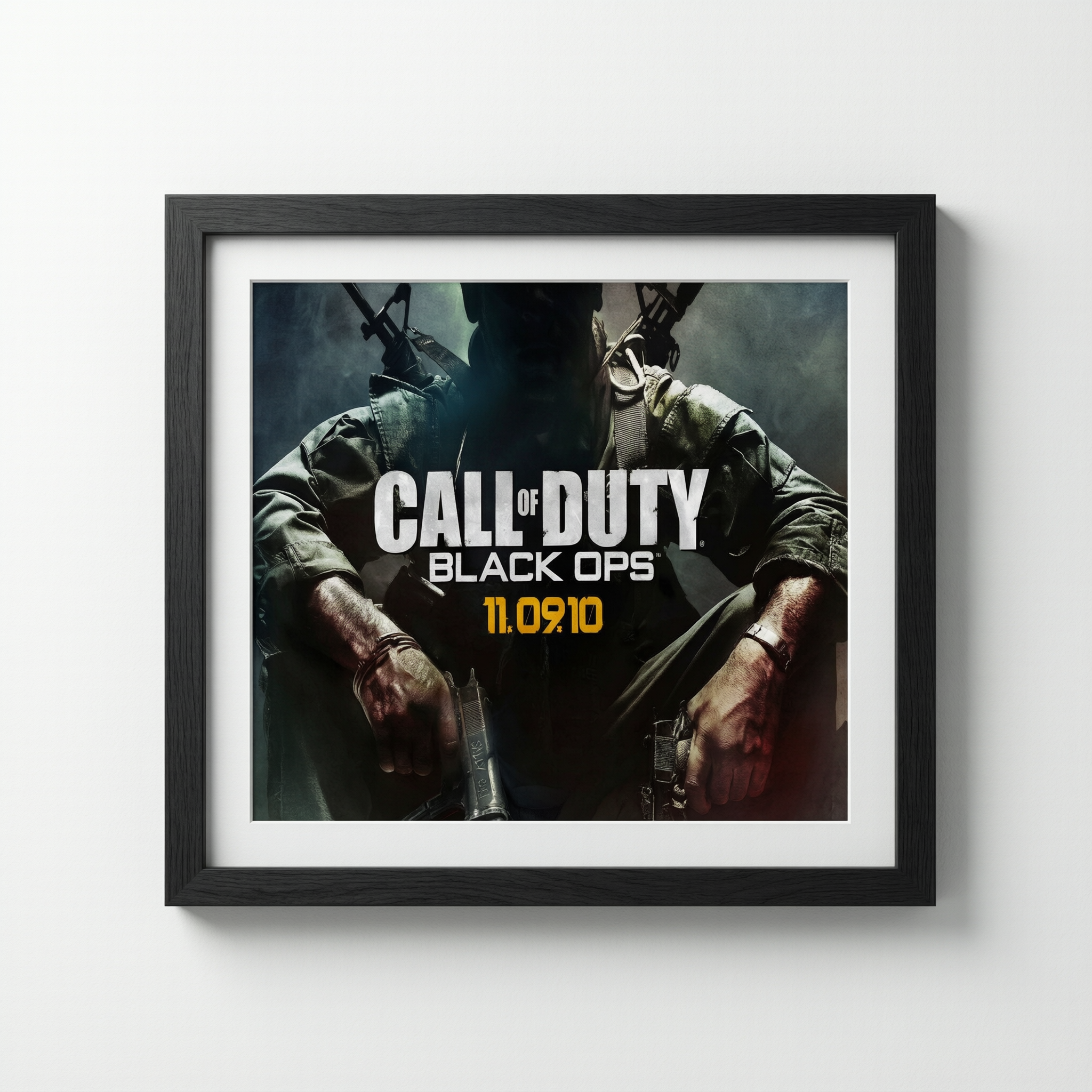 Call of Duty Black Ops Poster - Wooden Framed Canvas