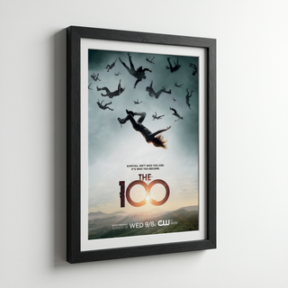 The 100 TV Show Poster - Wooden Framed Canvas