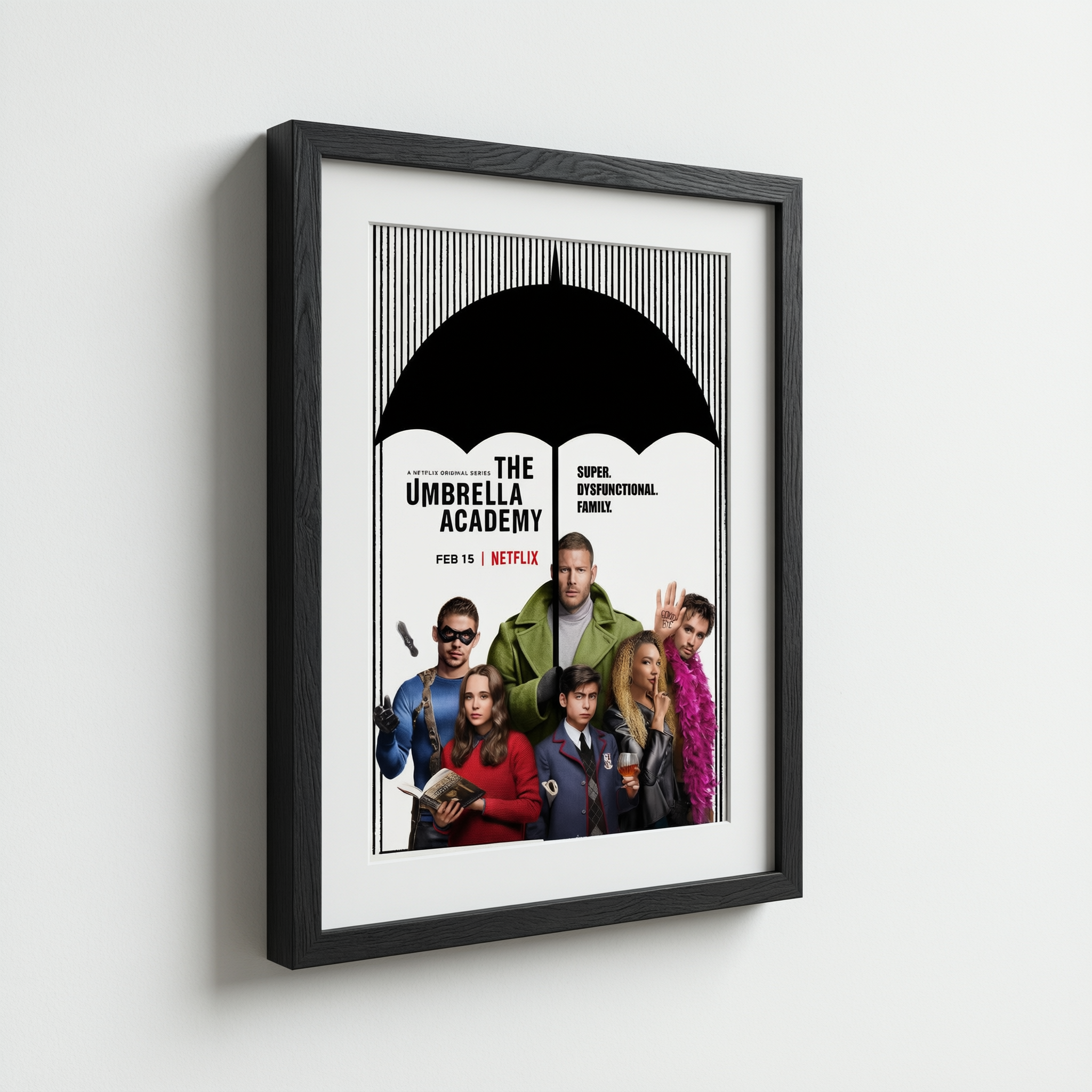 The Umbrella Academy Poster - Wooden Framed Canvas
