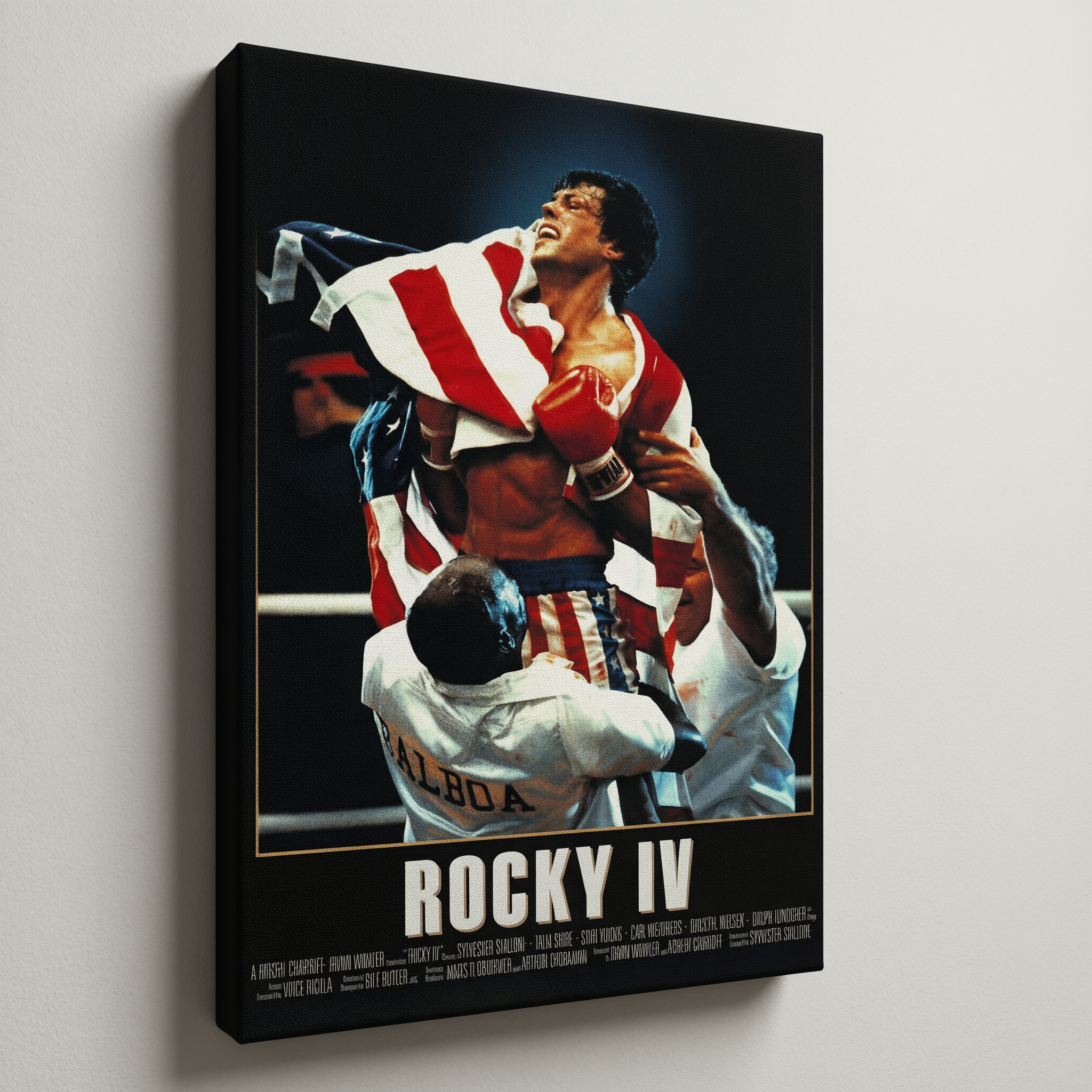 Rocky IV Classic Movie Poster - Stretched Canvas