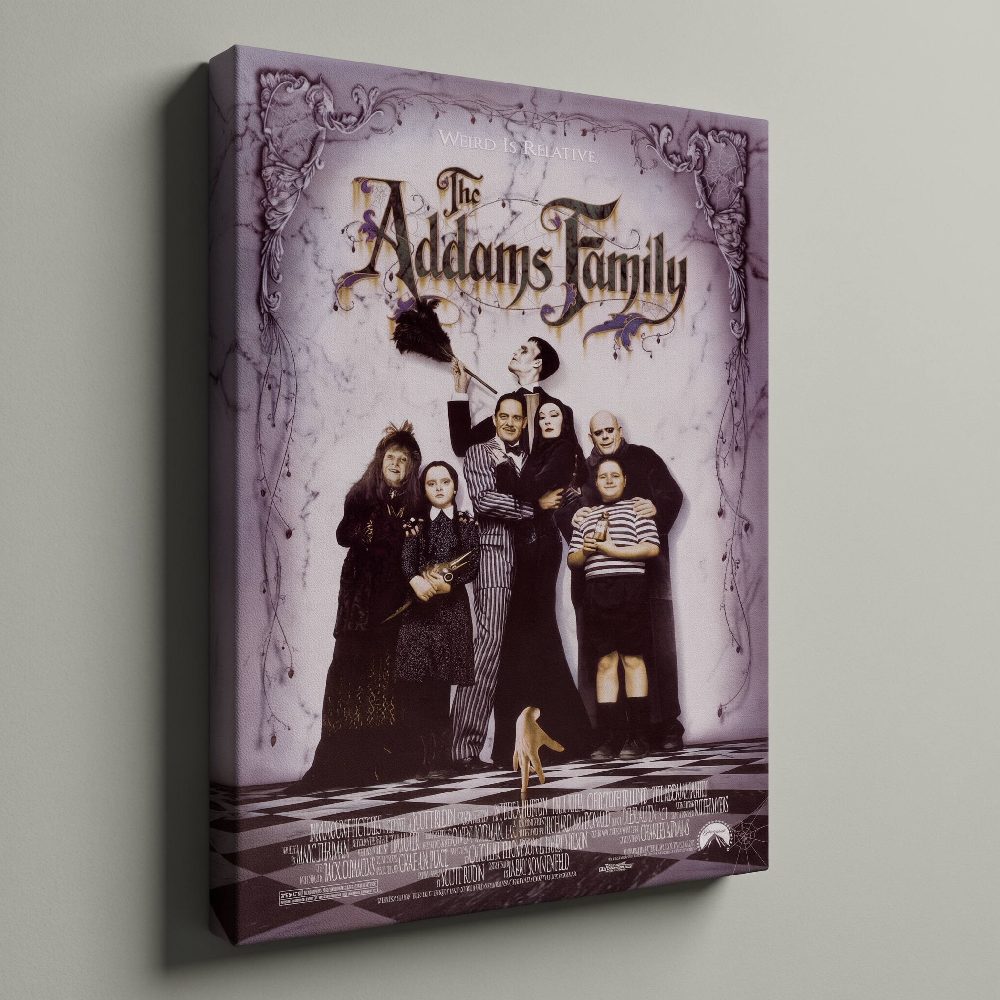 The Addams Family Classic Poster - Stretched Canvas
