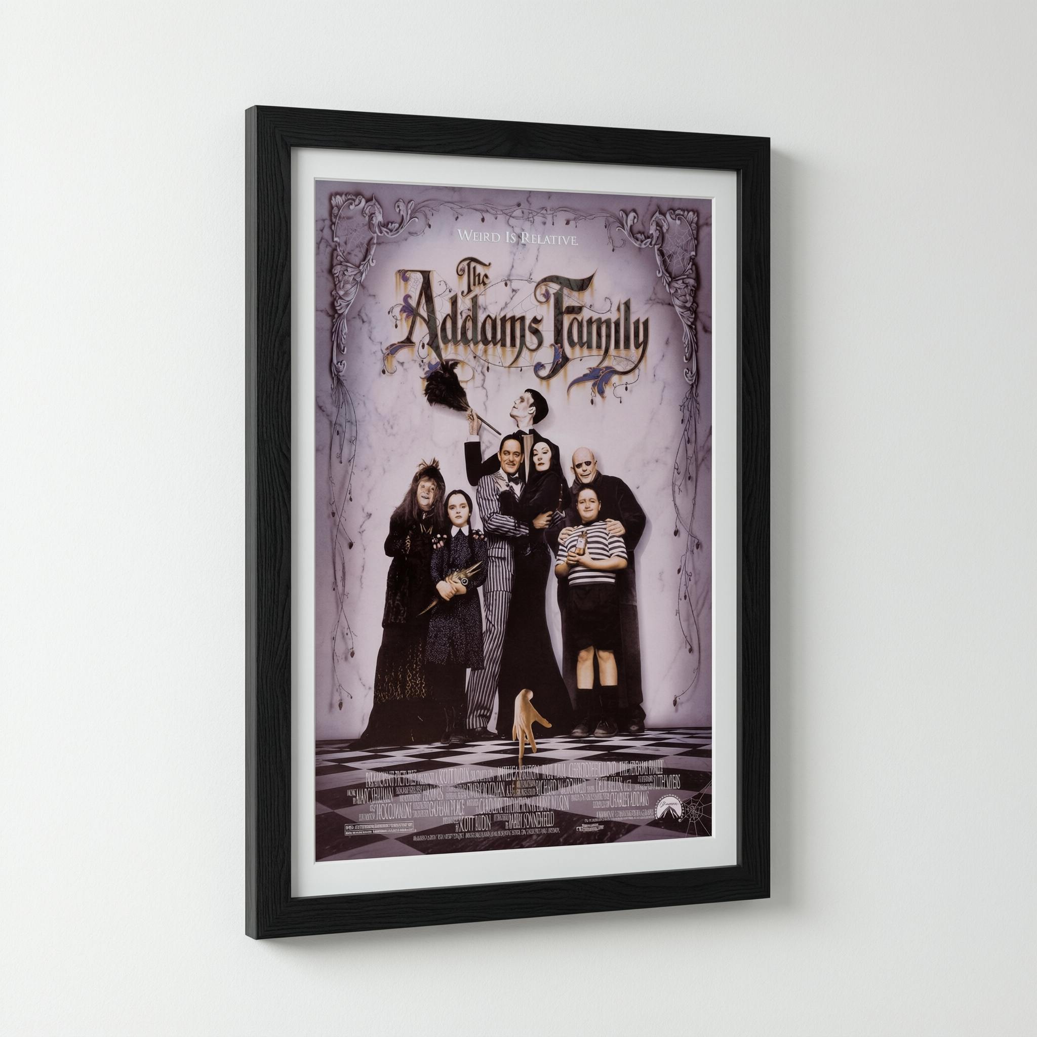 The Addams Family Classic Poster - Wooden Framed Canvas