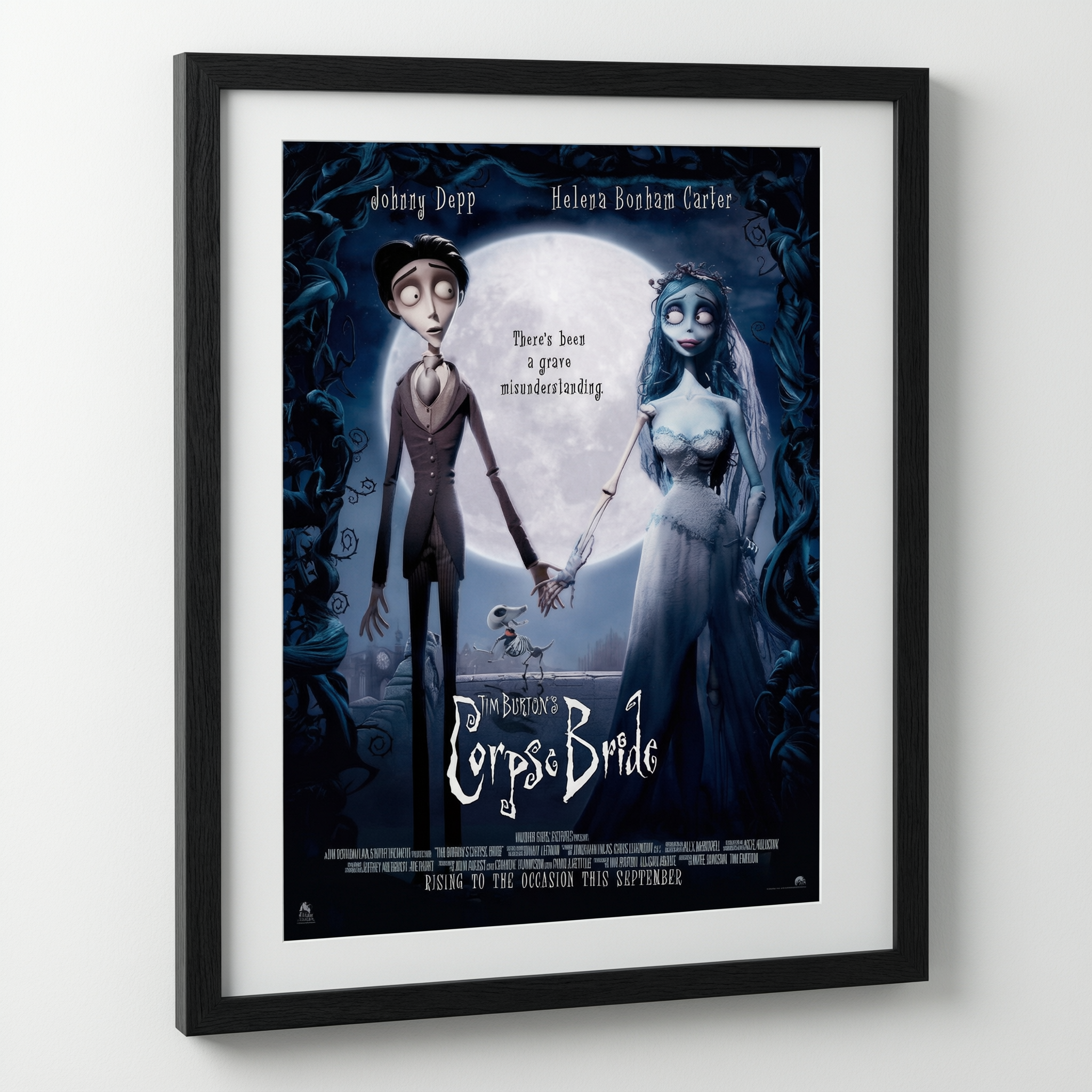 Corpse Bride Movie Poster - Wooden Framed Canvas