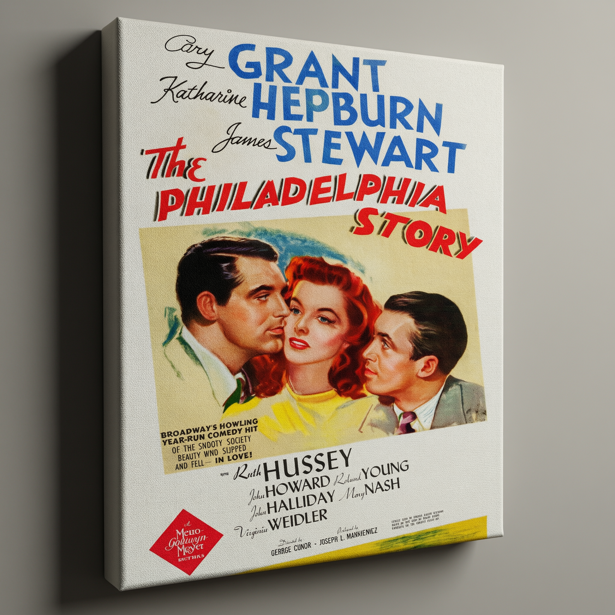 The Philadelphia Story Vintage Poster - Stretched Canvas