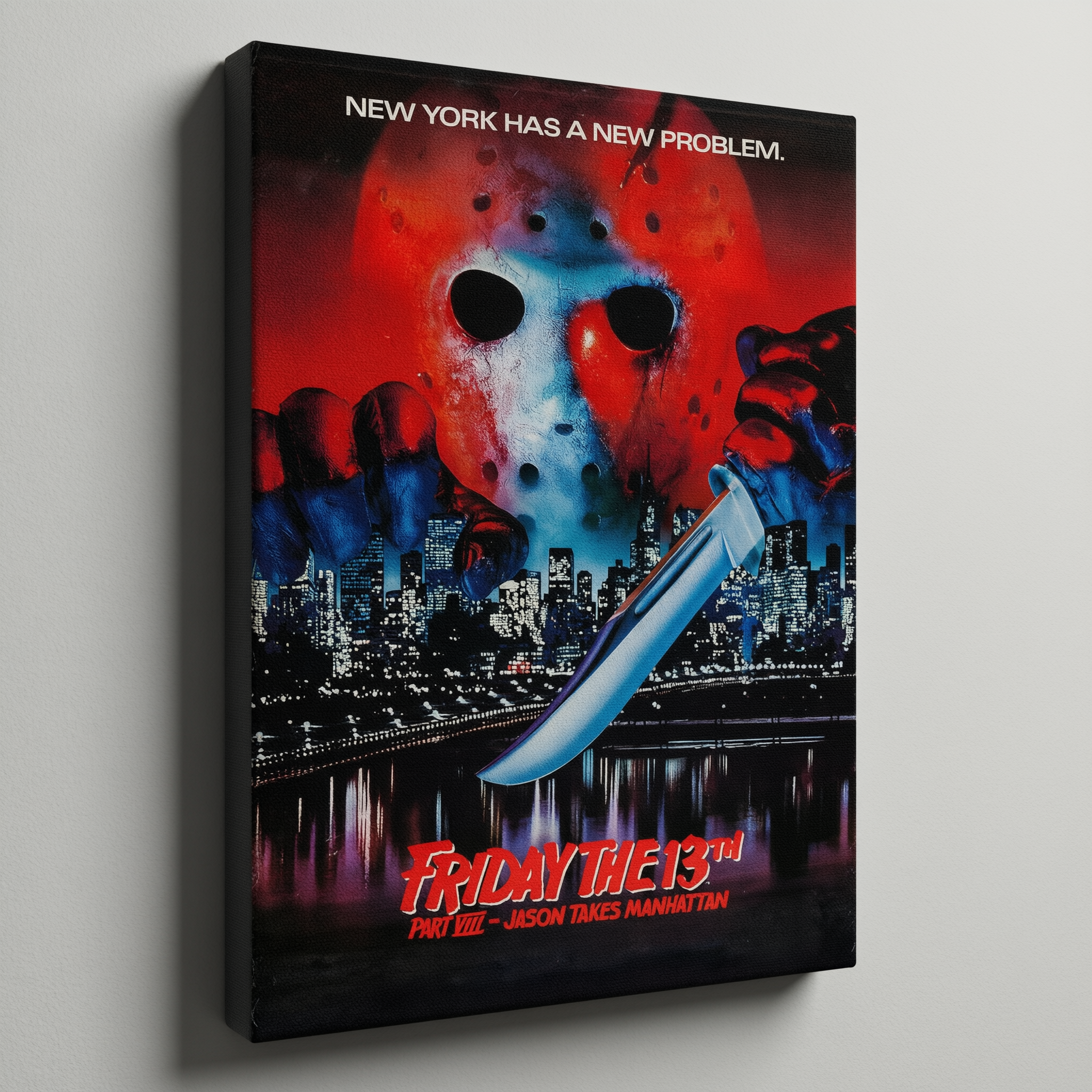 Friday The 13th Manhattan Poster - Stretched Canvas