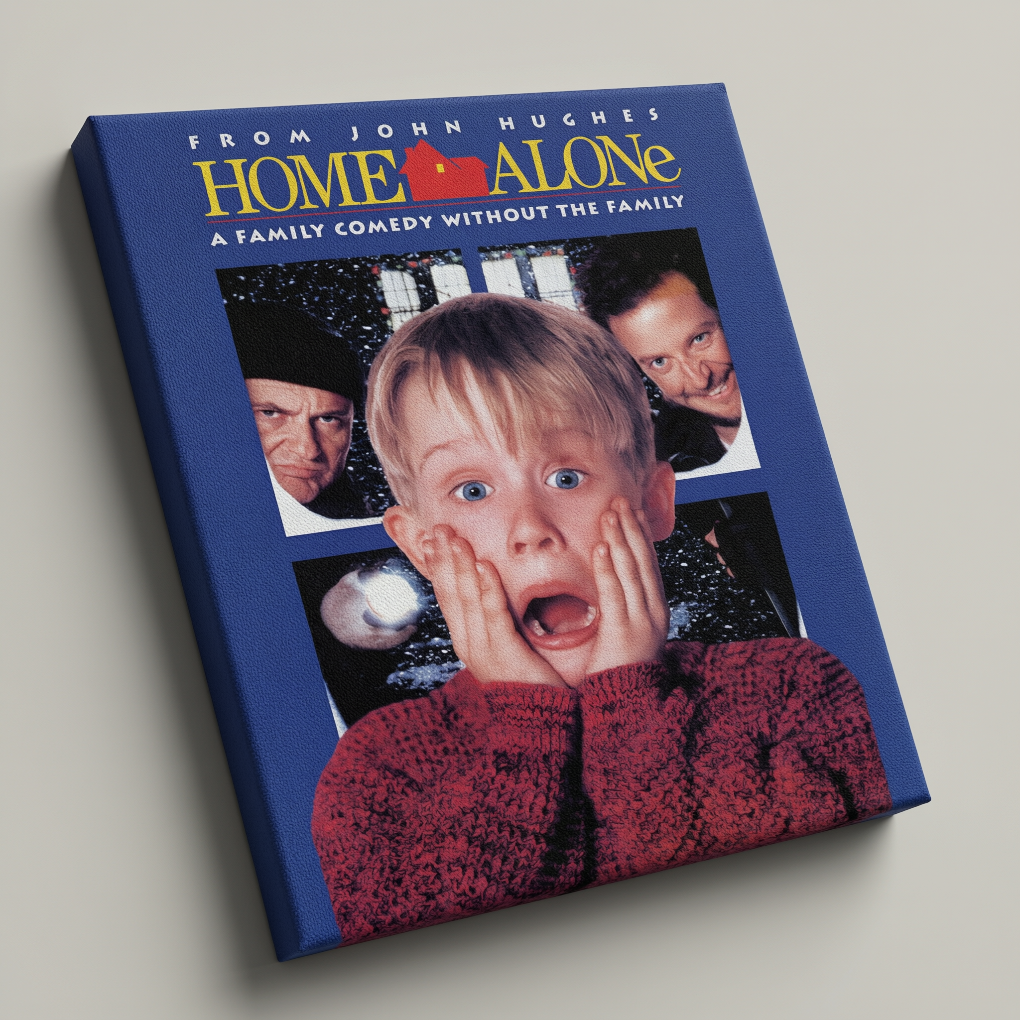 Classic Home Alone Movie Poster - Stretched Canvas
