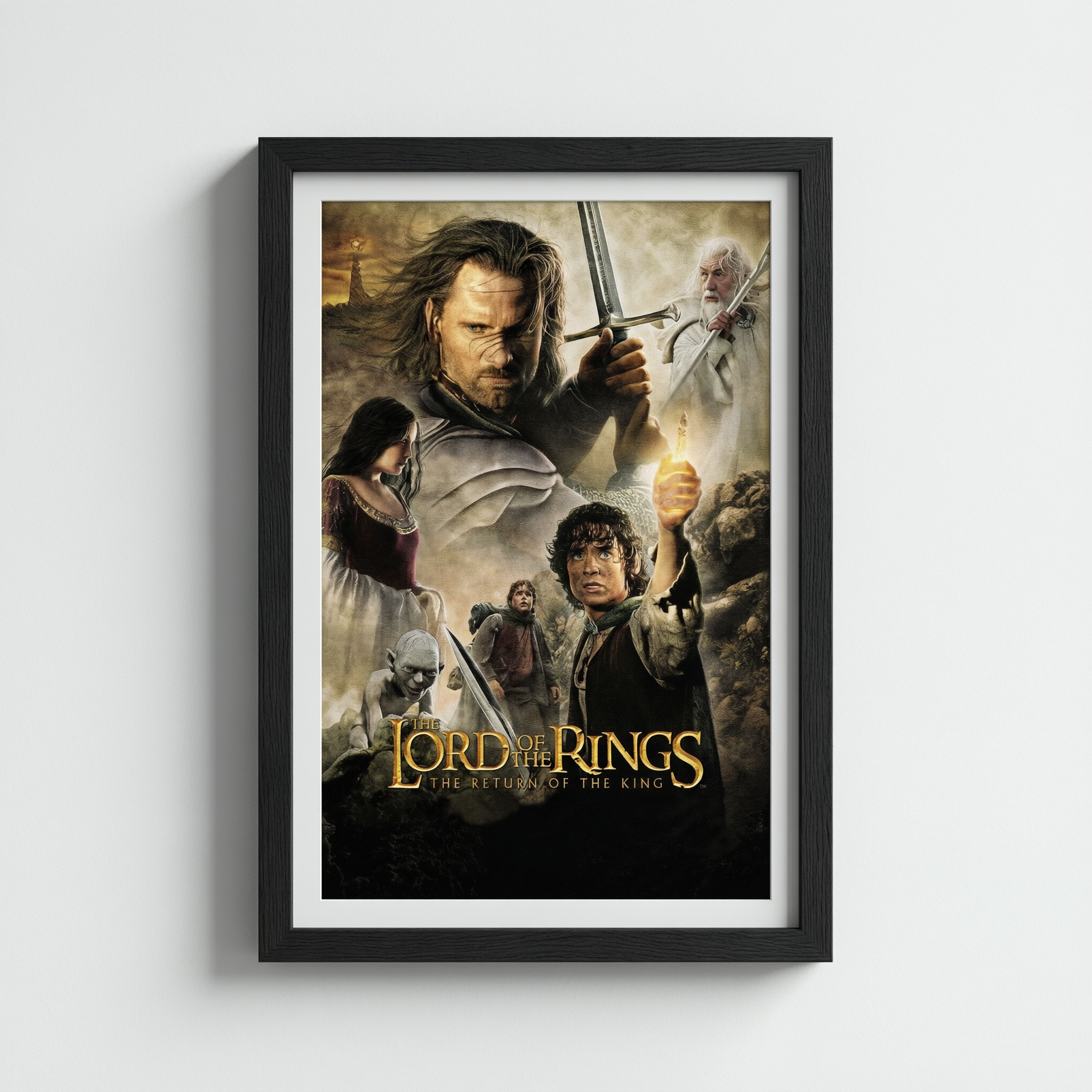 Lord of the Rings Poster - Wooden Framed Canvas