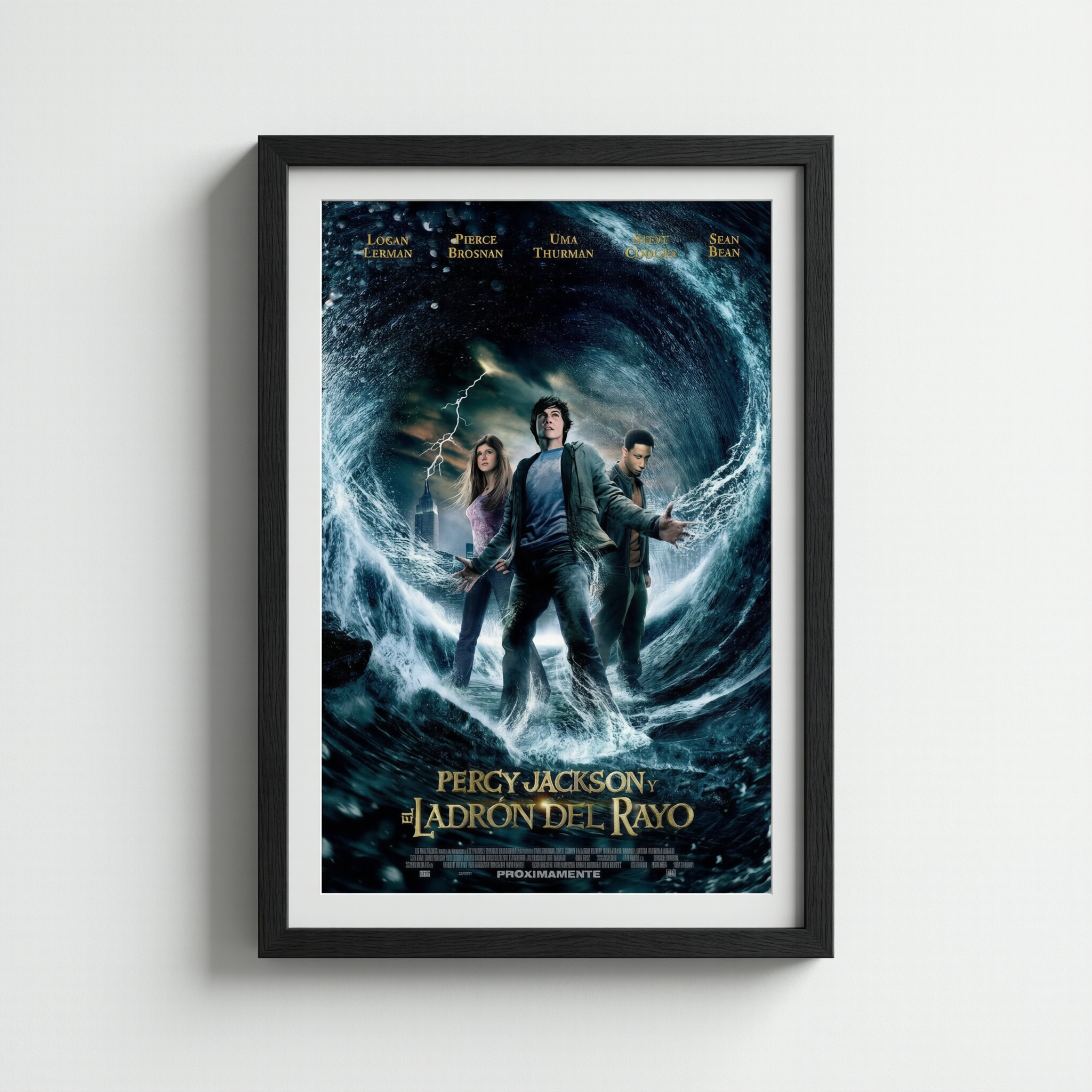 Percy Jackson Movie Poster - Wooden Framed Canvas