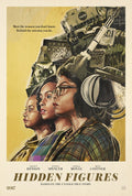Hidden Figures Retro Movie Poster - Paper/Glossy/Canvas